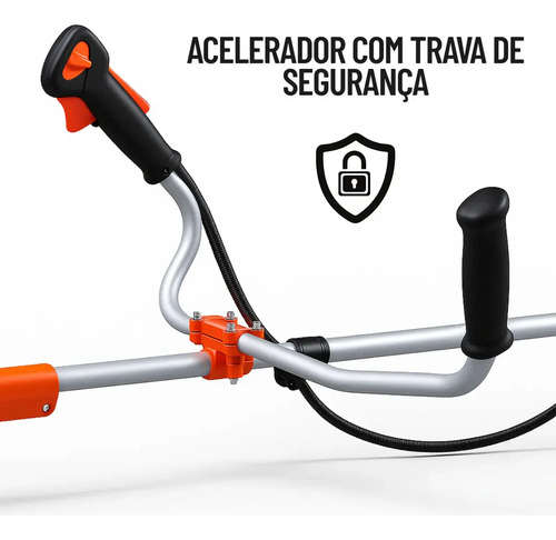 Roçadeira Gasolina 75cc 3.6hp Knakasaki + Motopoda