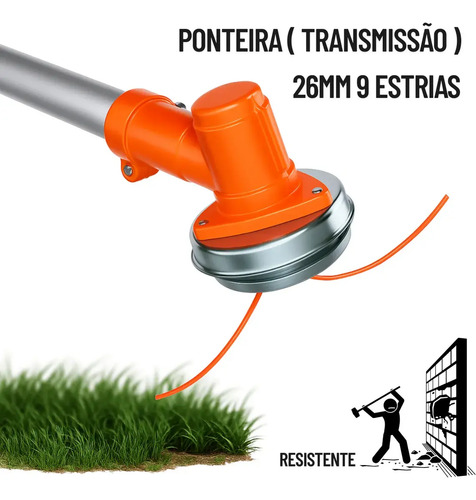 Roçadeira Gasolina 75cc 3.6hp Knakasaki + Motopoda