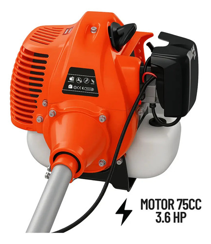 Roçadeira Gasolina 75cc 3.6hp Knakasaki + Motopoda