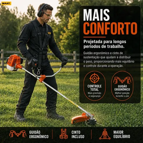 Roçadeira Gasolina Knakasaki 75cc 3,6hp 8 Em 1 Motopoda