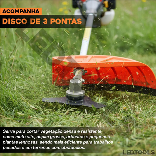 Roçadeira Knakasaki 75cc 3,5hp Gasolina 2 Tempos Profissional Multifuncional 4 Em 1