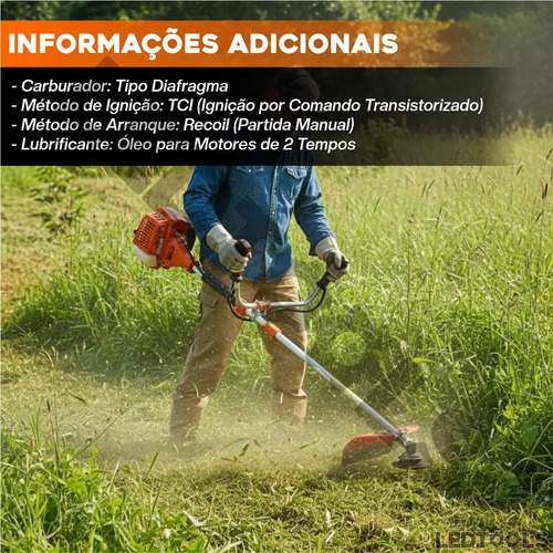 Roçadeira Knakasaki 75cc 3,5hp Gasolina 2 Tempos Profissional Multifuncional 4 Em 1