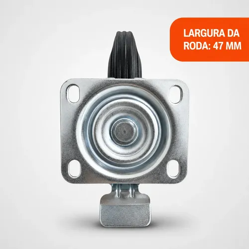 Rodízio Giratório Container Plástico 8 200 Kg Freio Total