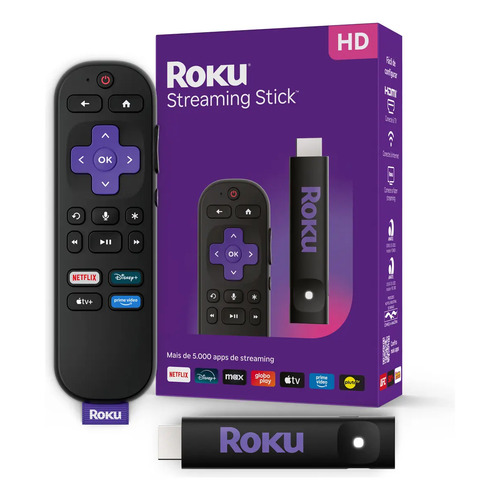 Roku streaming stick 2025 para tv hdfhd controle por voz pre 1