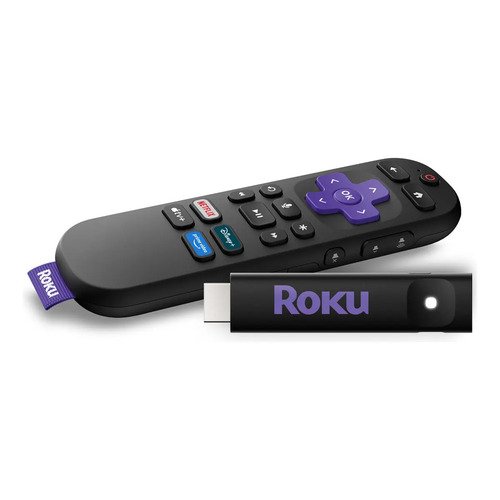 Roku Streaming Stick 2025 Para Tv Hd/fhd Controle Por Voz Preto De Voz
