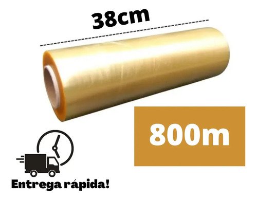 Rolo bobina plastico papel filme pvc esticavel 38x800 teicha
