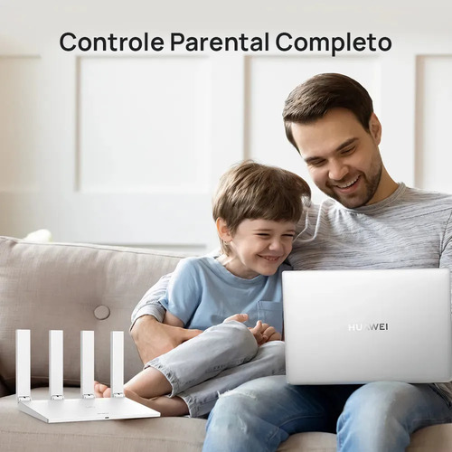 Roteador HUAWEI WiFi AX2S 5 GHz Wi-Fi 6 HarmonyOS Mesh+ EasyMeshVisualização de Diagnósticos do Wi-Fi Controle Parental Preto