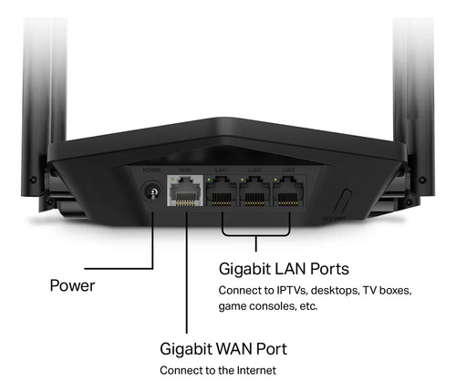 Roteador Mercusys Mr80x V4 Ax3000 Dual Band Wifi6