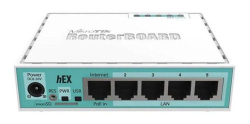Roteador mikrotik hex rb750gr3 branco