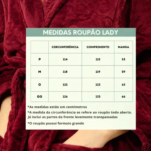 Roupão Feminino Flannel Lady Appel Plush Inverno Superluxo