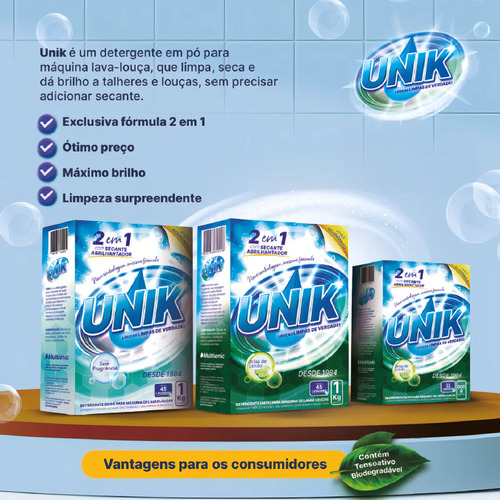 Sabão Detergente 2 Em 1 Máquina De Lavar Louça 1kg