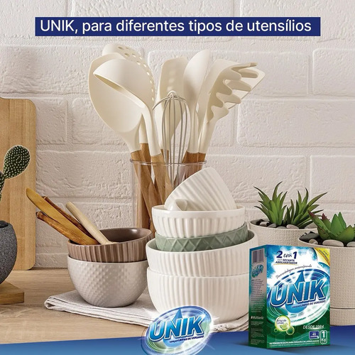 Sabão Detergente C/ Secante Máquina Lavar Louça 500g Unik
