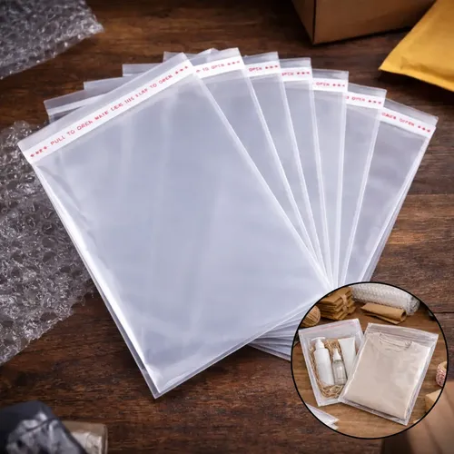 Saco adesivado 25x35 kit com 1000 un transparente embalagem