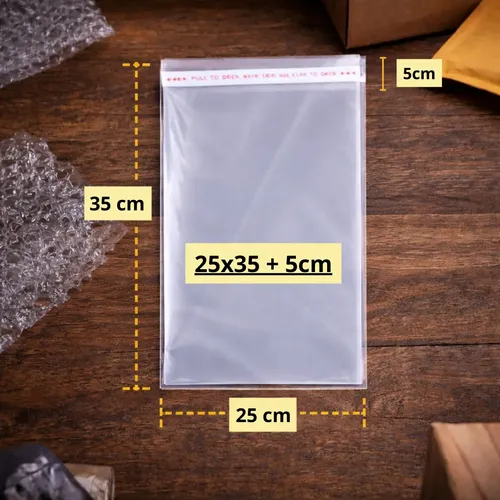 Saco Adesivado 25x35 Kit Com 1000 Un Transparente Embalagem