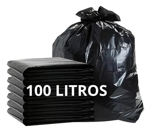 Saco de lixo reforcado 100l p5 resistente economico 100 unid