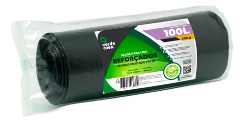 Saco de lixo reforcado 15l 30l 50l 100l 150l 200 litros rolo