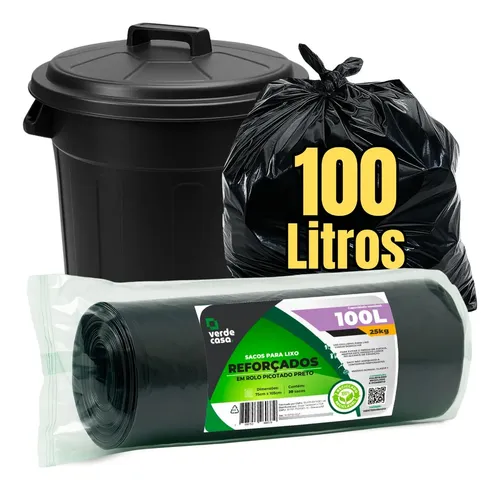 Saco De Lixo Reforçado 15l 30l 50l 100l 150l 200 Litros Rolo