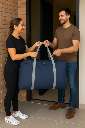 Sacolão Jeans 90x60 Porta Sapato Mala De Viagem Atacado Fort