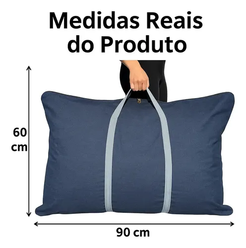 Sacolão Jeans 90x60 Porta Sapato Mala De Viagem Atacado Fort