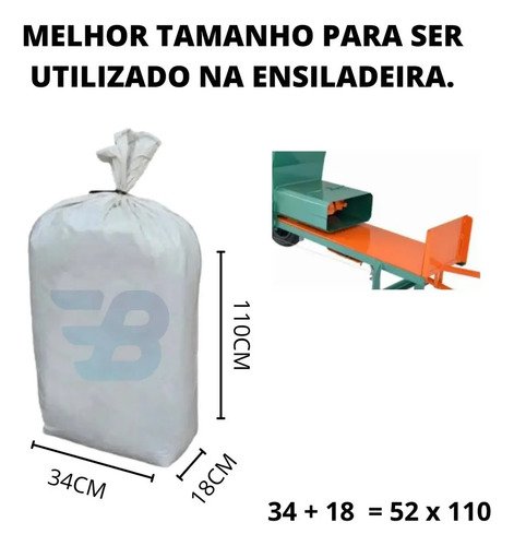 Sacos Para Silagem Silo 500 Und + 500 Abraçadeiras Fortes