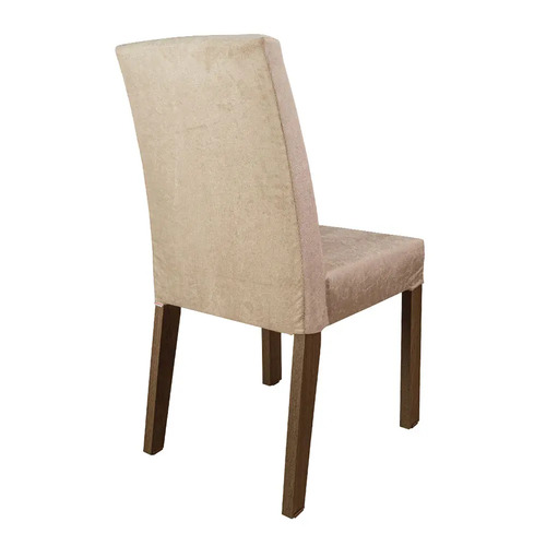 Sala Jantar Madesa Evelin Mesa Tampo Vidro Com 4 Cadeiras Cor Rustic/Crema/Imperial Desenho do tecido das cadeiras Liso