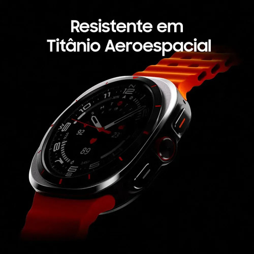 Samsung Galaxy Watch Ultra 2025 Smartwatch 47mm LTE, Galaxy AI, Titânio Aeroespacial - Titânio Cinza - Pulseira Laranja ( SM-L705FZAPZTO )