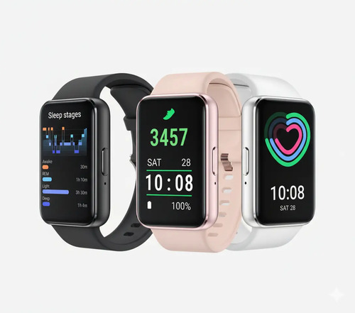 Samsung Smartwatch Galaxy Fit 3 Sport Black Amoled com tela sensível ao toque 1.6