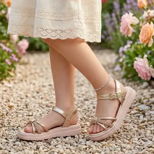 Sandália Infantil Menina Kimimo Confortável Moda Verão