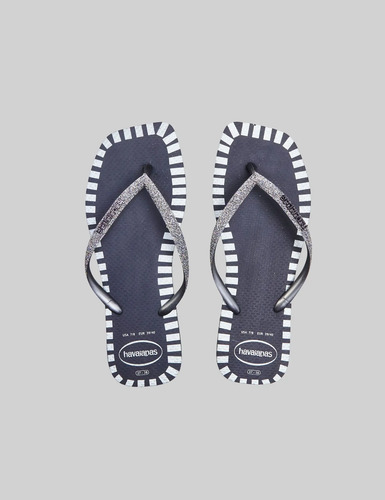 Sandalia slim square glitter contour havaianas