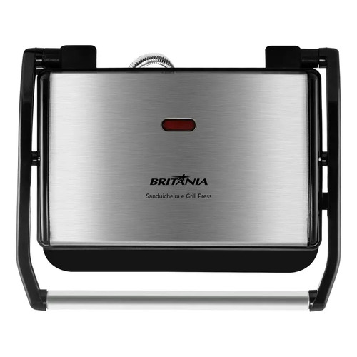 Sanduicheira elétrica Britânia Press BGR27I cor preto inox