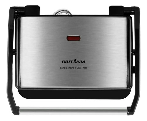 Sanduicheira elétrica Britânia Press BGR27I cor preto inox