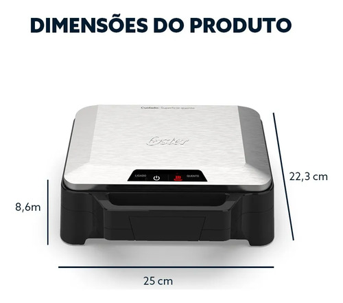Sanduicheira Elétrica Oster Inox Osan500