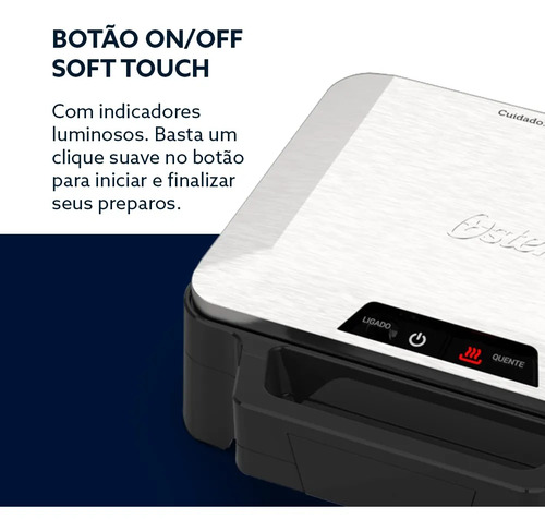 Sanduicheira Elétrica Oster Inox Osan500