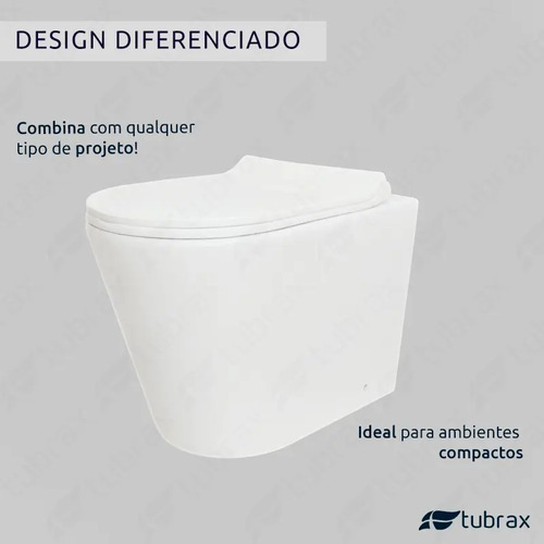 Sanitário Vaso Convencional Redondo Tubrax Cor Branco