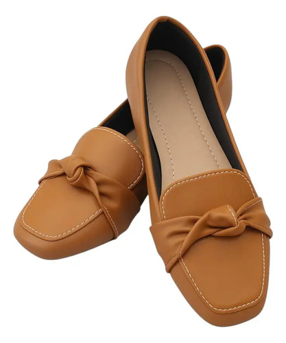 Sapatilha mocassim feminino sapato bico quadrado conforto
