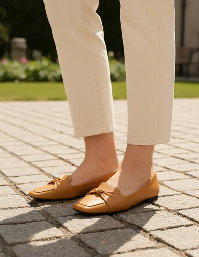 Sapatilha Mocassim Feminino Sapato Bico Quadrado Conforto