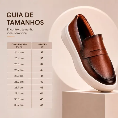 Sapato Loafer Masculino Mocassim Couro Casual Comfort Luxo