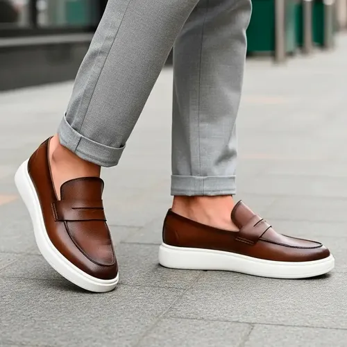 Sapato Loafer Masculino Mocassim Couro Casual Comfort Luxo
