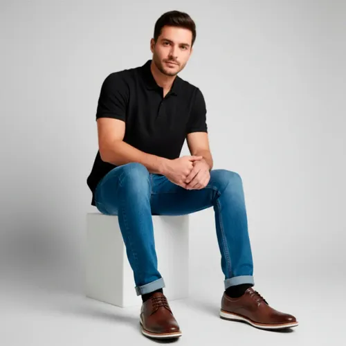 Sapato Social Masculino Casual Oxford Preto Marrom Trabalho