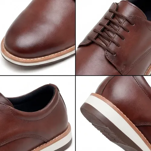Sapato Social Masculino Casual Oxford Preto Marrom Trabalho