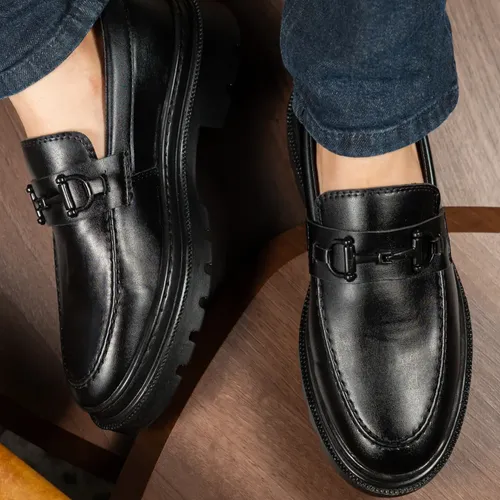 Sapato Social Masculino Mocassim Adulto Tratorado Moderno