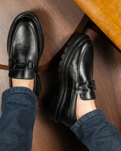 Sapato Social Masculino Mocassim Adulto Tratorado Moderno