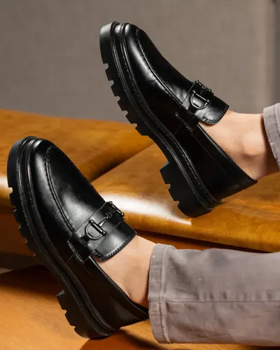 Sapato Social Masculino Mocassim Adulto Tratorado Moderno