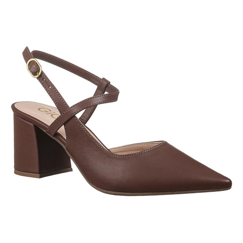 Scarpin feminino slingback bico fino salto medio elegante 1