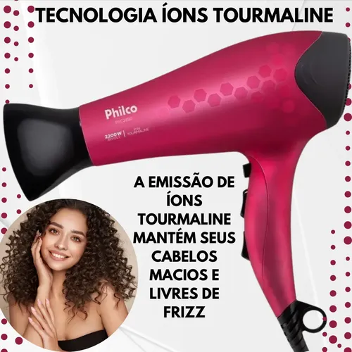 Secador Com Difusor Cachos Philco Super Potênte 2200w Oferta