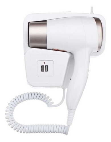 Secador de cabelo branco hair dryer 1300w fixo parede ar que