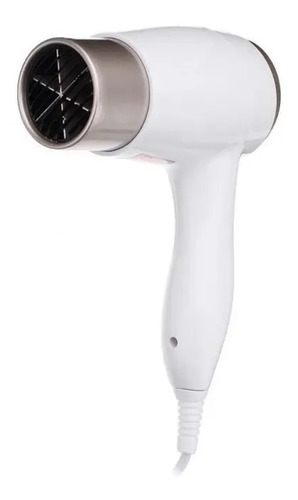Secador de Cabelo Branco Hair Dryer 1300W Fixo Parede Ar Quente e Frio