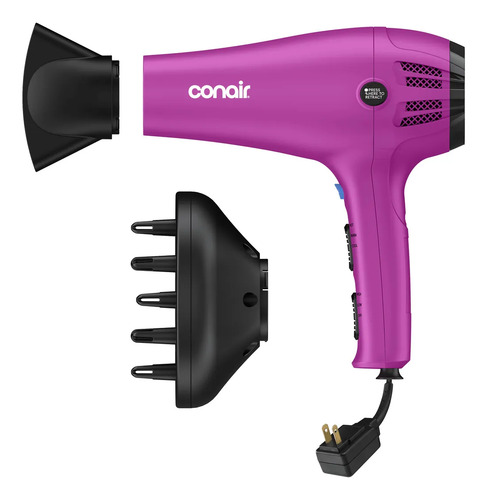 Secador de cabelo conair aaon ceraamico 1875w compacto rosa