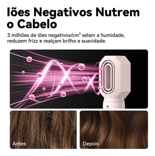 Secador De Cabelo Gd031 Com 5 Em 1 Escova Hot Air Styler