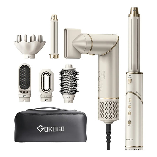 Secador de cabelo gokoco com 7 em 1 escova hot air styler co 1 1